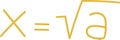 Mathematical Equation with Square Root Royalty Free Stock Photo
