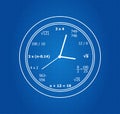 Mathematical Equations Clock Royalty Free Stock Photo