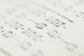 Mathematical Equations and Derivatives on a White Page Royalty Free Stock Photo