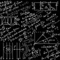 Mathematical equations and formulas Royalty Free Stock Photo