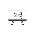 mathematical exercise on the board icon. Element of web icon for