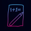 Mathematical exercise on a sheet sketch nolan icon. Simple thin line, outline vector of education icons for ui and ux, website or
