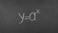 mathematical formula written in chalk.