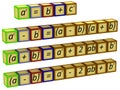 Mathematical formulas on the dice Royalty Free Stock Photo