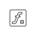 Mathematical Function outline icon