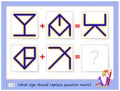 Mathematical logic puzzle game for children and adults. What sign should replace question mark? Draw him.