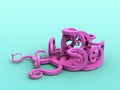 Mathematical Morphology 3D System - 3D Image Tentacles Aesthetic Template - Generative Plexus Graphic Design