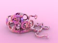 Mathematical Morphology 3D System - 3D Image Tentacles Aesthetic Template - Generative Plexus Graphic Design