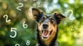 Mathematical numbers fly around the dogs