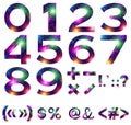 Mathematical Numbers and Signs Set