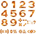 Mathematical Numbers and Signs Set