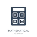 mathematical operations icon in trendy design style. mathematical operations icon isolated on white background. mathematical Royalty Free Stock Photo