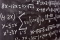 Blackboard written math operations