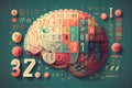 Mathematical representation of human brain, generative AI