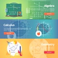 Mathematical science. Algebra. Calculus. Geometry. Royalty Free Stock Photo