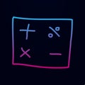 Mathematical signs sketch nolan icon. Simple thin line, outline vector of education icons for ui and ux, website or mobile