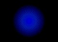 Mathematical symbol, blue lotus logo. Mandala design. Flower of Life. Sacred Geometry. Pattern of rotating circles. Balance