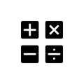 Mathematical symbols icon. One of simple collection icons for websites, web design, mobile app Royalty Free Stock Photo