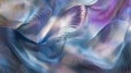 Mathematical wave interference patterns translated into physical texture rendered in metallic silver with holographic color shifts