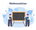 Mathematician concept. Mathematician seek and use scientific pattern