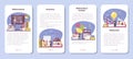 Mathematician mobile application banner set. Mathematician seek