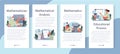 Mathematician mobile application banner set. Mathematician seek