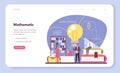 Mathematician web banner or landing page. Mathematician seek