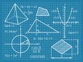 Mathematics, Algebra, Geometry, Trigonometry Royalty Free Stock Photo