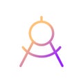 Mathematics class pixel perfect gradient linear ui icon Royalty Free Stock Photo