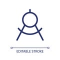 Mathematics class pixel perfect linear ui icon Royalty Free Stock Photo