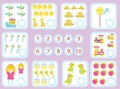 Mathematics educational children game. Study math, numbers, addition. Count toys kids activity Royalty Free Stock Photo
