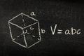 Mathematics Formula on Blackboard Royalty Free Stock Photo