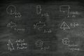 Mathematics formula on blackboard Royalty Free Stock Photo