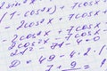 Mathematics formula on paper