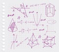 Mathematics - geometric shapes sketches