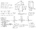 Mathematics and geometry set Royalty Free Stock Photo