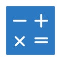 Mathematics glyph color vector icon Royalty Free Stock Photo