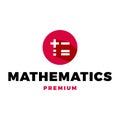 Mathematics Icon Vector Logo Template Illustration Design Royalty Free Stock Photo