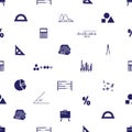 Mathematics icons seamless pattern