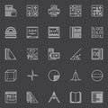 Mathematics icons set Royalty Free Stock Photo