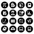 Mathematics Icons Set Royalty Free Stock Photo