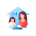 Math lesson flat icon