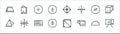 Mathematics line icons. linear set. quality vector line set such as whiteboard, beam, division, pyramid, percent, plus, rhombus,