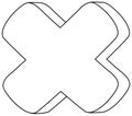 Mathematics multiplication symbol doodle outline for colouring