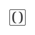 Mathematics Parenthesis vector icon Royalty Free Stock Photo