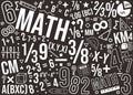 Mathematics pattern or background design with black color Royalty Free Stock Photo