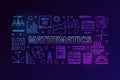 Mathematics vector line colorful horizontal banner