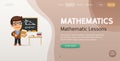 Mathematics Website Template Royalty Free Stock Photo