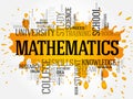 Mathematics word cloud collage Royalty Free Stock Photo