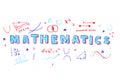 Mathematics word illustration Royalty Free Stock Photo